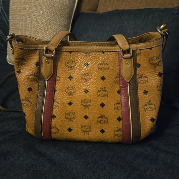 MCM Tan Leather Tote Bag - Picture 2 of 16